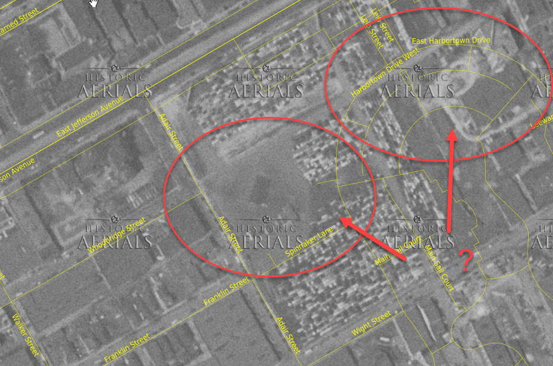 Sand Lotters Park - 1951 Aerial Of Area (newer photo)